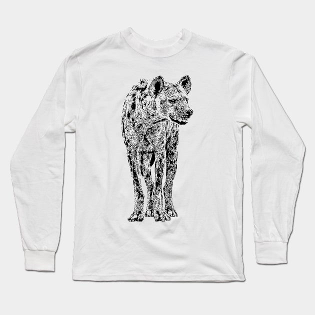 Spotted Hyena Long Sleeve T-Shirt by Virkalosa